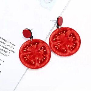 Tomato Vegetables Acrylic Earrings